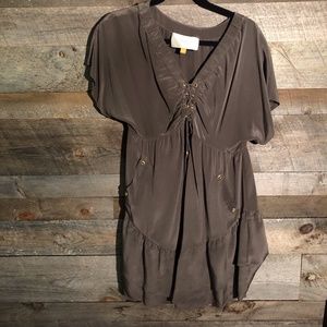 Leifsdottir Taupe Silk Dress